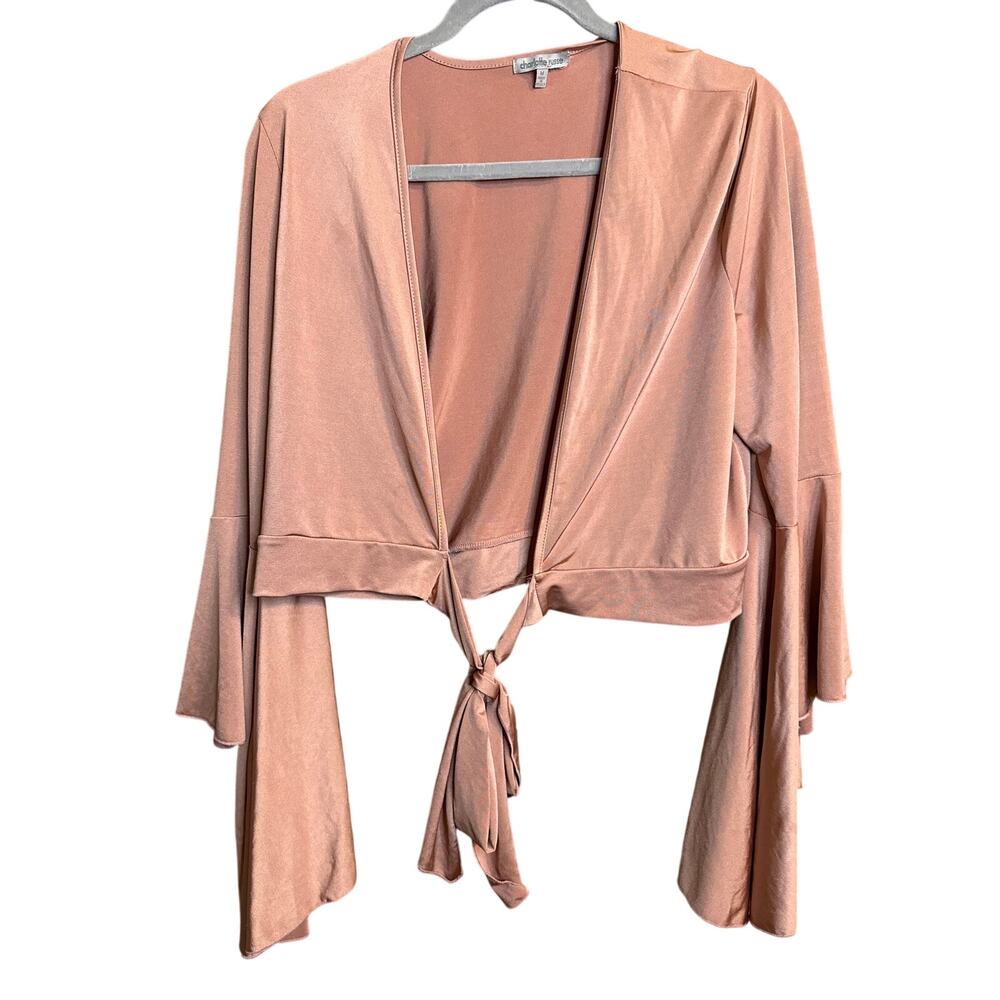 Charlotte Russe Medium Coverup XL Blush Pink Ballet Fairy Sleeve Line Y2K